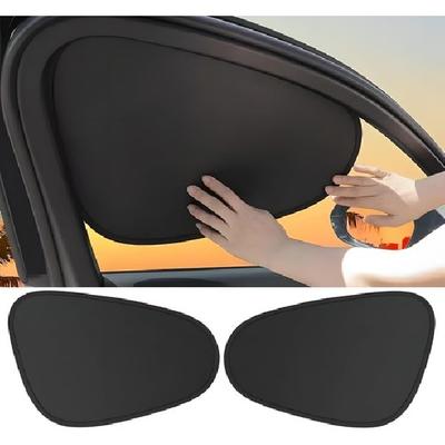 2Pcs Car Side Window Sun Shade Static Cling UV Blocker Visor Extender For Jeep
