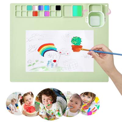 Silikonowa Mata Artystyczna Składany Kubek Mata Rzemieślnicza Składany Kubek Silikonowa Mata Rzemieślnicza do Projektów DIY Malowanie Powierzchnia Nieprzywierająca