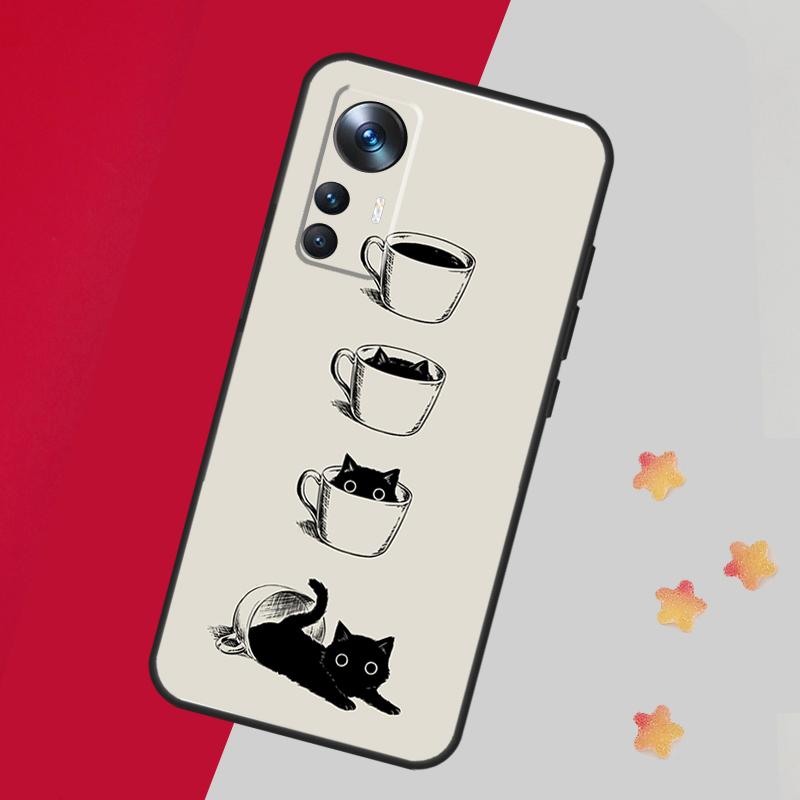 Black Cats Ink Cute Pet Witch Art Case For Xiaomi 15 14 13 Ultra 11T 12T 13T 14T Pro Cover For POCO X7 X6 X3 X5 F5 F6 F7 Pro