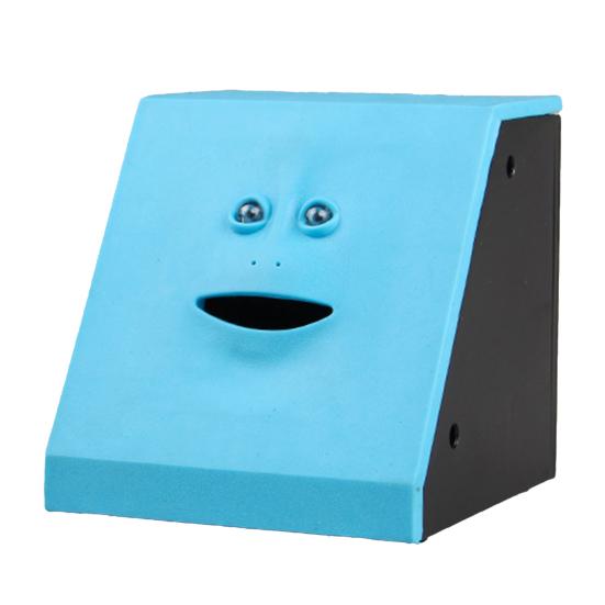 Money Eating Coin Piggy Bank Wrappers Monkey Face Storage Case Container Gift