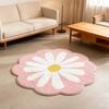 3D Blume Bereichsteppich Saugfähig Schnelltrocknend Unregelmäßig Plüsch Floral Fußmatte Waschbar Rutschfest Wohnzimmer Schlafzimmer Badezimmer Küche Dekoration Teppich