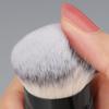 2pcs short handle retractable foundation brush without powder + retractable brush storage bag easy to store and portable
