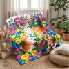 Kittens and Roses Romance Theme blanket Lightweight Warm Flannel Blanket Decorative Throw Blanket for Home Decoration