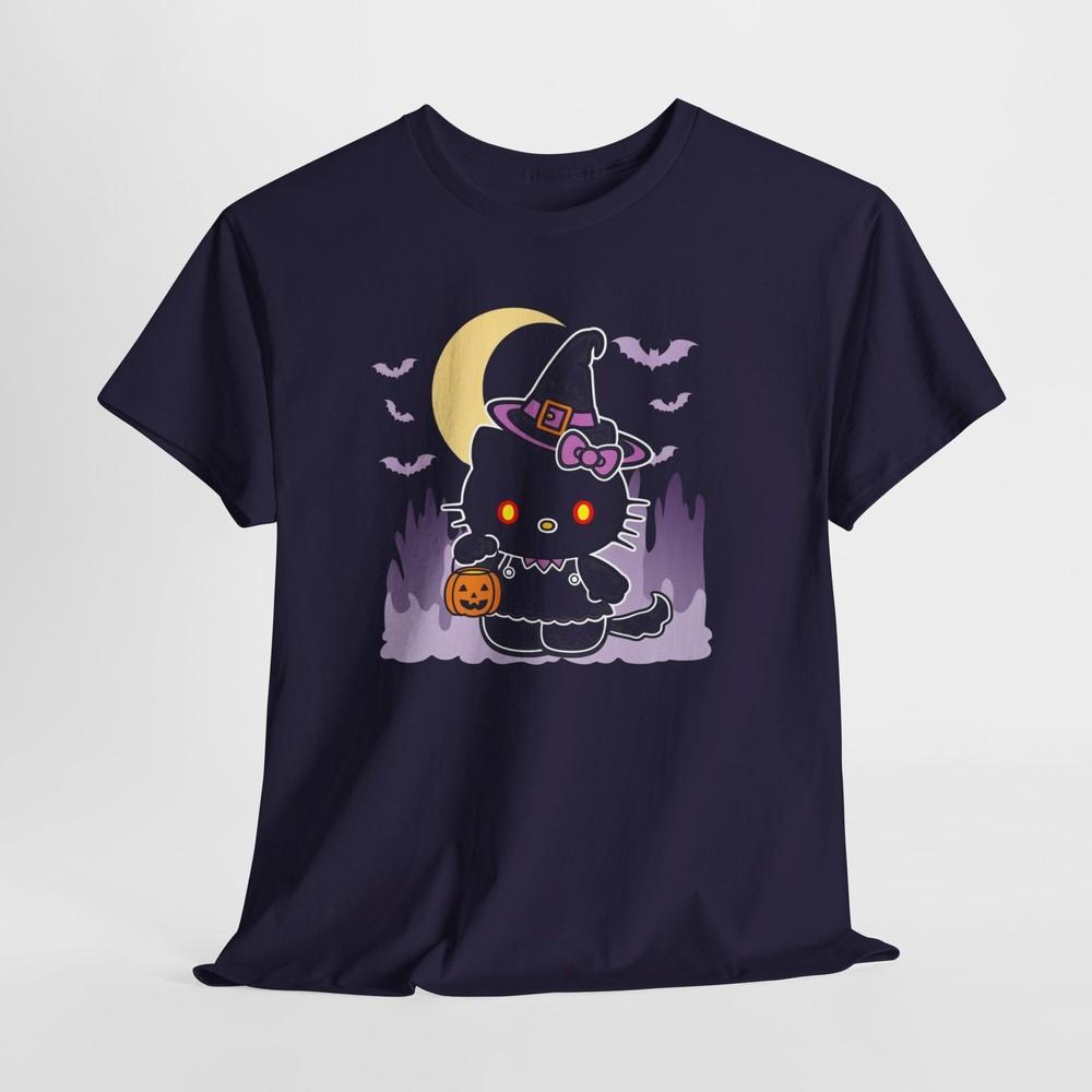 Hello Kitty Halloween Tee, Cute Cartoon Cat Costume Shirt, Trick or Treat Gift,