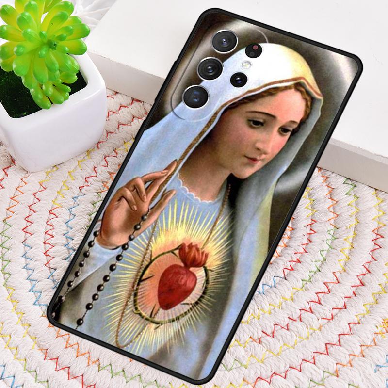 

Virgin Maria soft TPU Phone Case For Samsung Galaxy note 10 pro S26 S25 S24 S23 S22 Ultra Plus S21 FE S20 Shockproof Cover Galaxy S23 Ultra