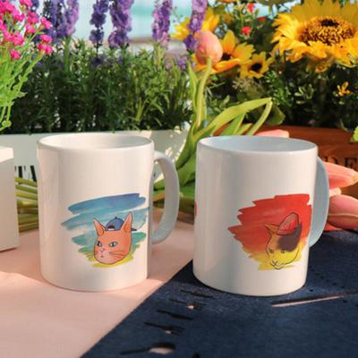 Tb069-Design Tasse 2er-Set-Aquarell Katze