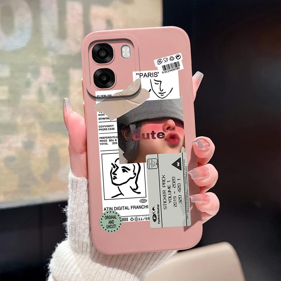 Per Oppo A6 A6x A6s 4G 5G Custodie Carine Cartoni Animati Dolci Ragazze Morbido Silicone Liquido Paracolpi Protettivo Cover Per OppoA6 A6x A6s Fundas