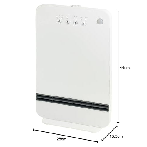 Yamazen Large Air Volume Ceramic Heater (Human Detection Sensor) (2-step Output Switching) (Turbo Mode/Silent Mode) (Off Timer Up to 4 Hours) (5 Hour