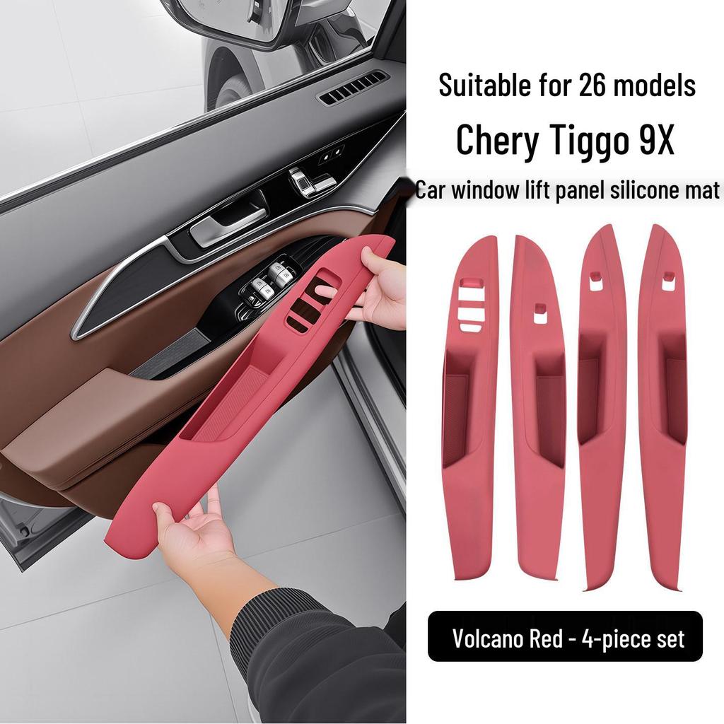 Silicone Console Protective Pad for Chery Tiggo 9X Interior Modification