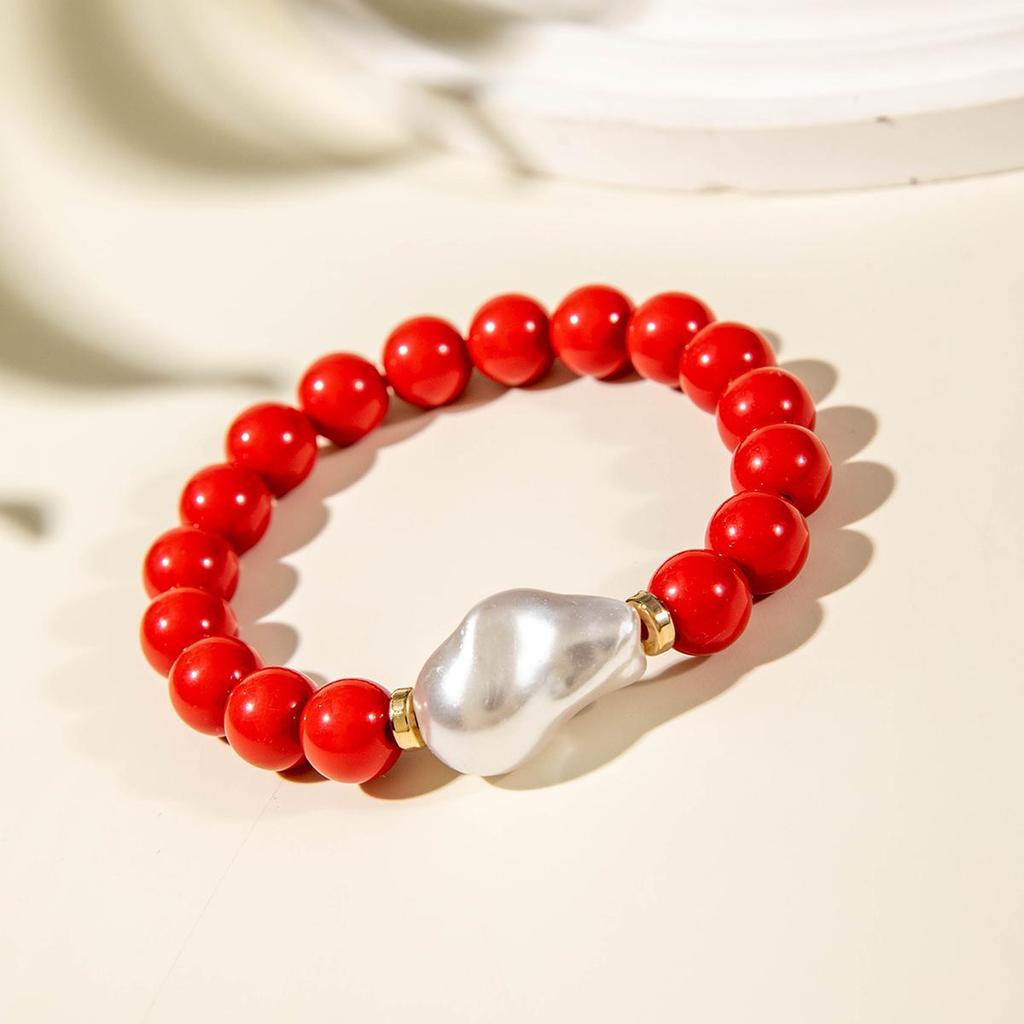 Summer New Colorful Multi Piece Pearl Acrylic Beaded Bracelet, Women's Jewelry Creative Personalized Bracelet