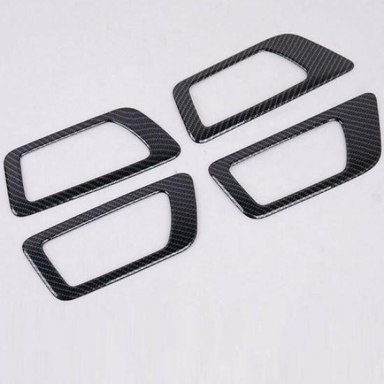 Carbon Fiber Car Look Inner Door Bowl Cover Trim Fits Toyota Highlander 2017-19