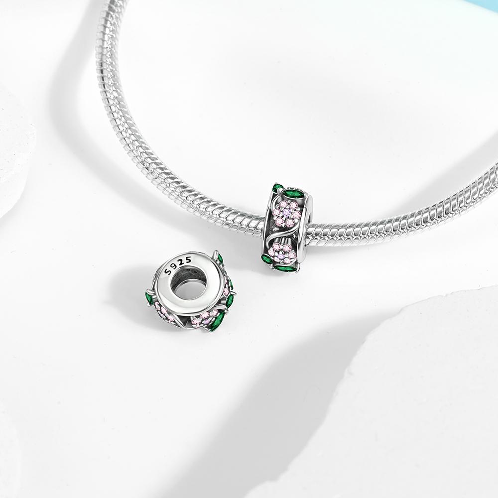 2025 Trendy Spinnable Four Leaf Clover & Elf & Swallow Dangle Charm Fits Bracelet & Necklace Women 925 Sterling copper Bead Gift