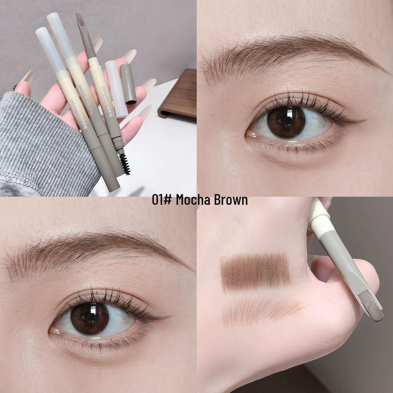 Kakashow Dual-Ended Eyebrow Pencil - Natural, Long-lasting, Waterproof, Sweatproof, Smudge-proof