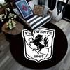 FC Twente Art pattern round rug,Carpet Rug for Living Room Bedroom Playroom ,Non-slip Floor Mat,Holiday Gifts and Birthday Gifts.