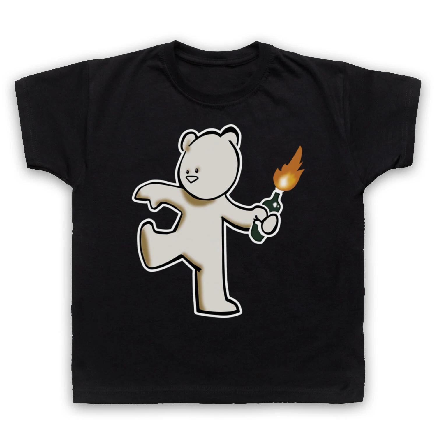MOLOTOV TEDDY UNOFFICIAL BANKSY STREET ART GRAFFITI KIDS CHILDS T-shirt 140