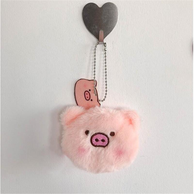 Mini Pig Head Ass Couple Pendant The Toys Plush Stuffed New Brooch PP Cotton Stuffed Valentine Gift Girl Like