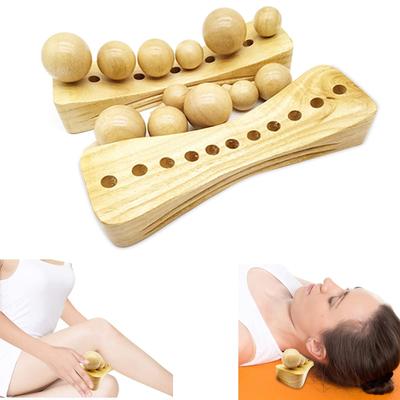 Bolas de Massagem de Acupressão de Madeira para Liberação da Escápula e Alívio da Panturrilha de por WinJapan Rigidez, Smartphone, Pescoço, Ombros, Cintura,