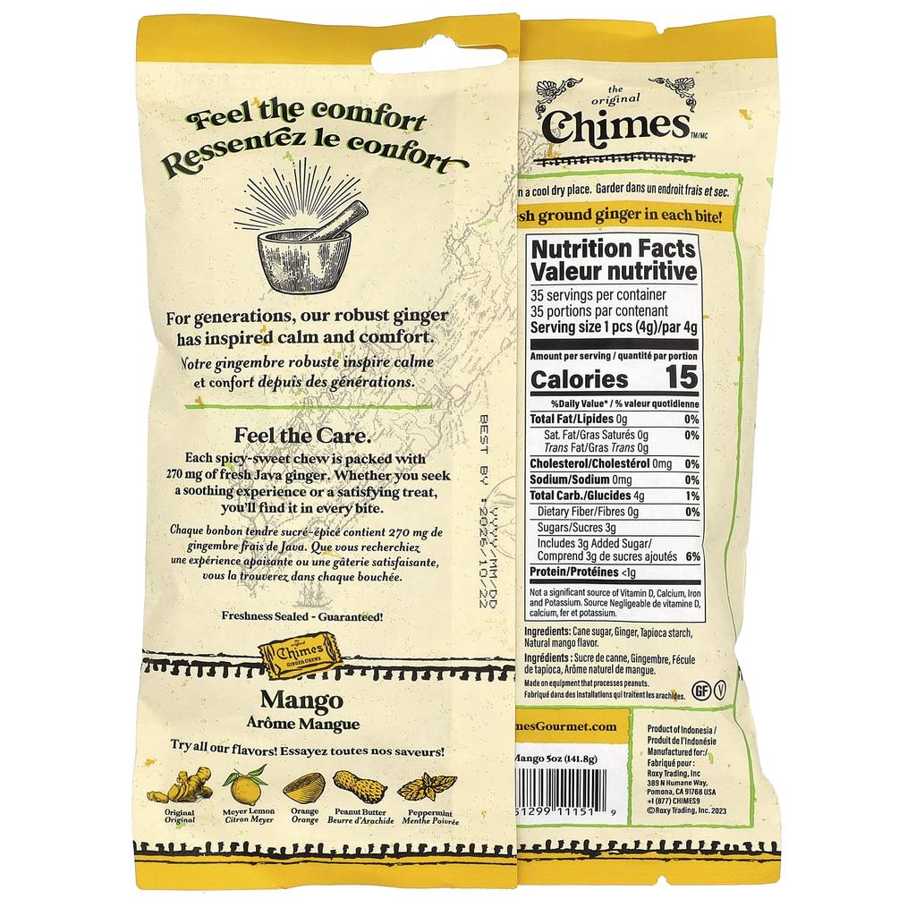 Chimes, Ginger Chew, Mango, 5 oz (141.8 g)