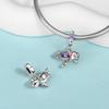 Ocean Series Copper Metal Luminous Jellyfish&Turtles Dangle Charm Bead Component Compatible With Do It Yourself Bracelet High Quality Fine Jewelry