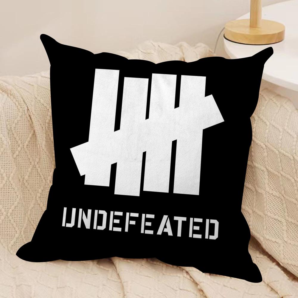 cool UUndefeatedS logo Cushion Cover Soft Plush Throw Pillow Cover  DoubleSided Decorative Cushion Case  Sofa Bedroom Decor 30x30cm