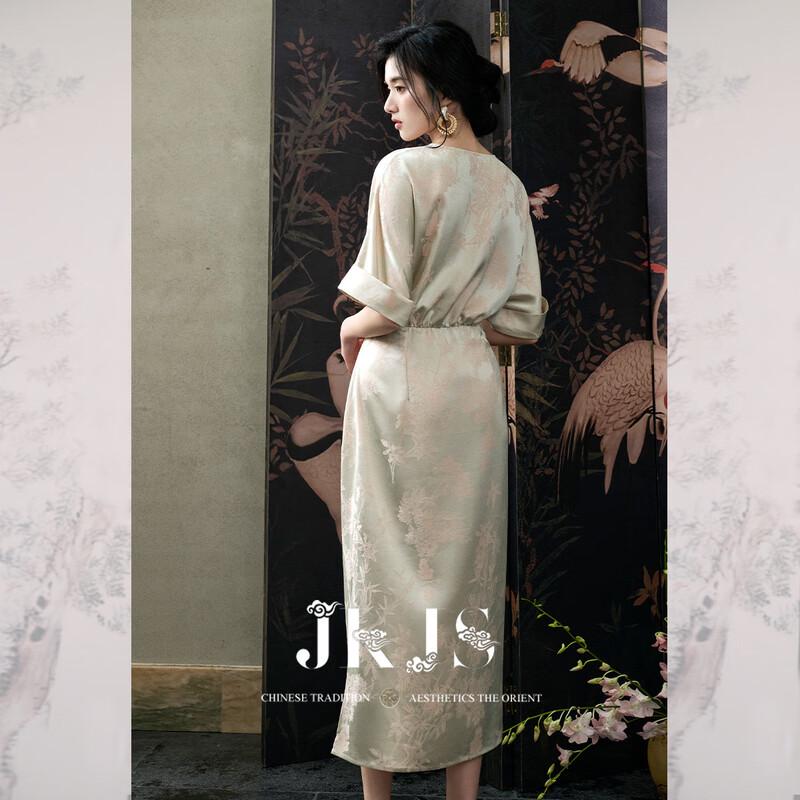 JK&JS Yao Tai Yun Rayon Acetate New Chinese Style Long Dress