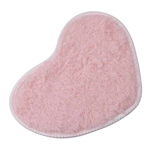 30*40cm Love Heart Shaped Doormat Non-Slip Soft Microfiber Fluffy Bathroom Floor Area Rug For Bedroom Mat Carpets Living Room