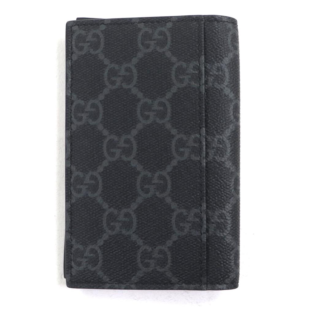 Pristine GUCCI Card Case Black Mens 821209 Used