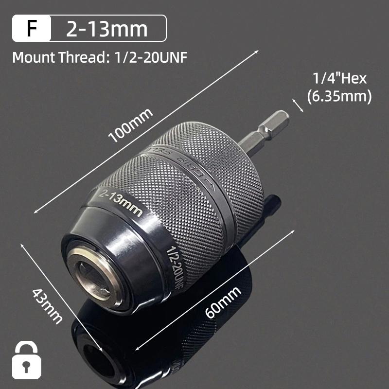 1Pc 1.5-10mm OR 0.8-10mm 1/4" Hex Shank Drill Chuck Keyless Drilling Quick Change Bit Adapter Converter Woodworking Power Tool