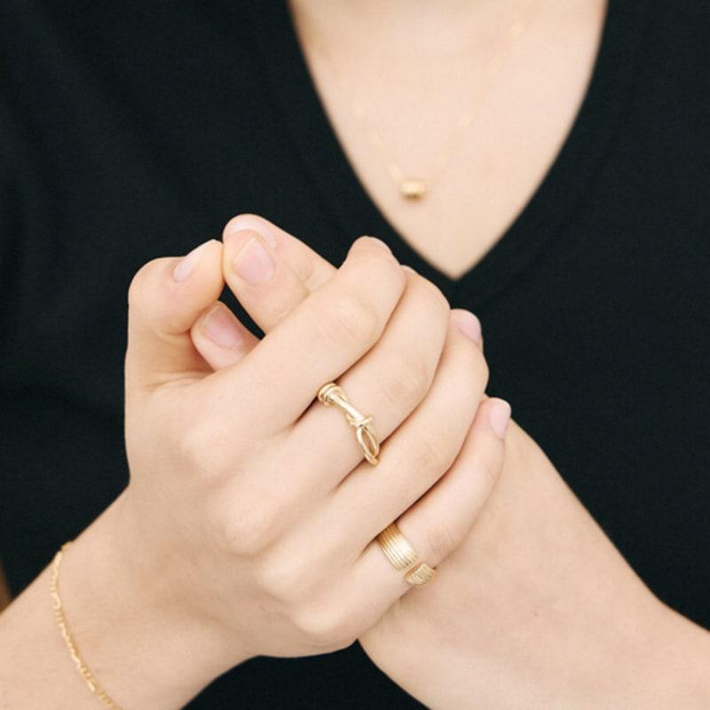 poery Twist Knot Ring_Gold