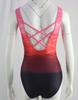 2025 Gradient Print Backless One-Piece Swimsuit for Women