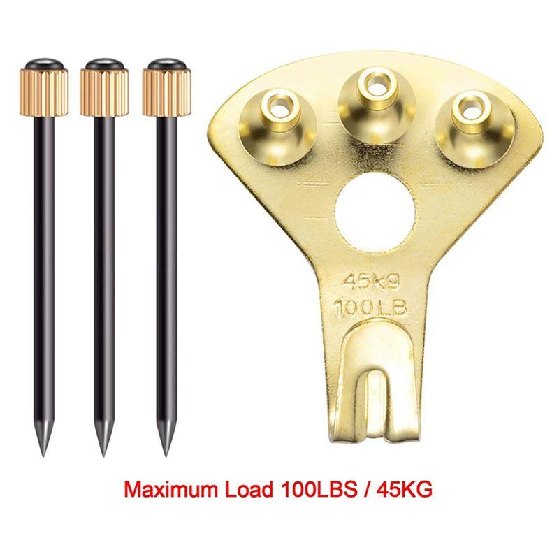 A74E-30Pack 100 Lbs Picture Frame Hangers Hooks With Nails Picture Hanging Hooks Heavy Mirror Hanging Kit