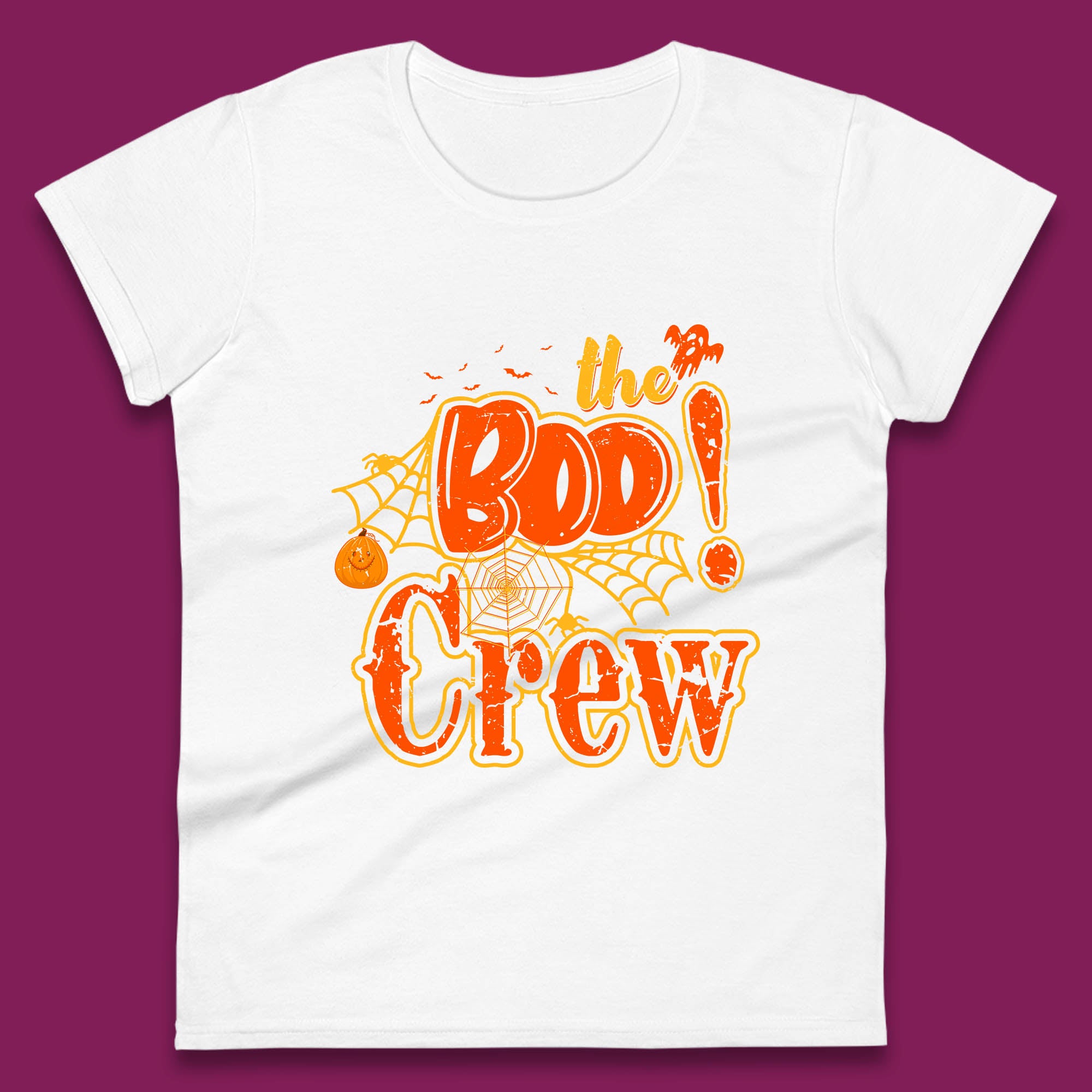 The Boo Crew Halloween Boo Squad Horror Scary Spokky Matching Costume Womens Tee T Shirt Mens Tops Unisex Top XL