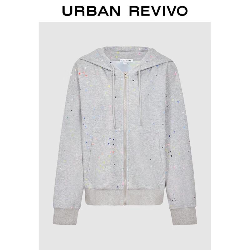 

Женская куртка с капюшоном и кулиской с принтом звезд UR Осень 2025 XS