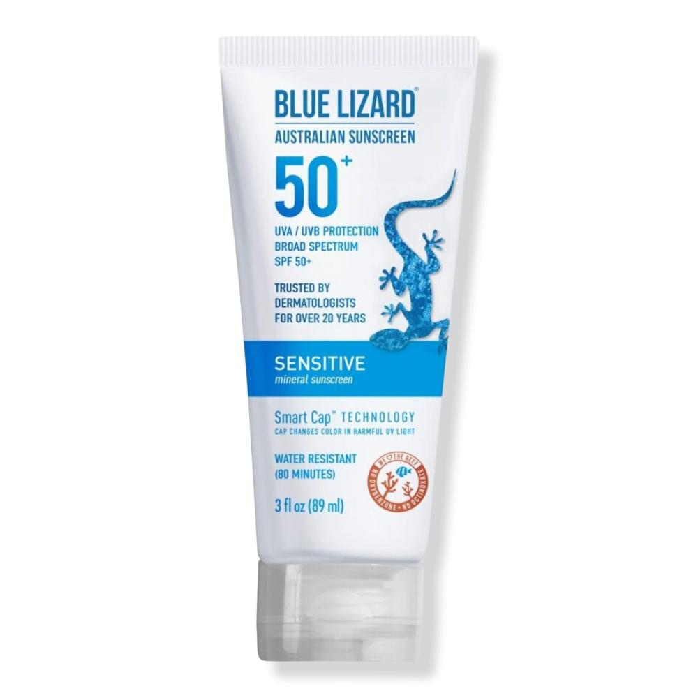 

Blue Lizard Australian Sunscreen Sensitive Mineral Sunscreen Lotion Spf 50+ 3,0 унции
