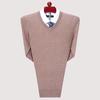 Men's V-Neck Winter Knit Sweater - Middle-Aged Thick & Warm Pullover