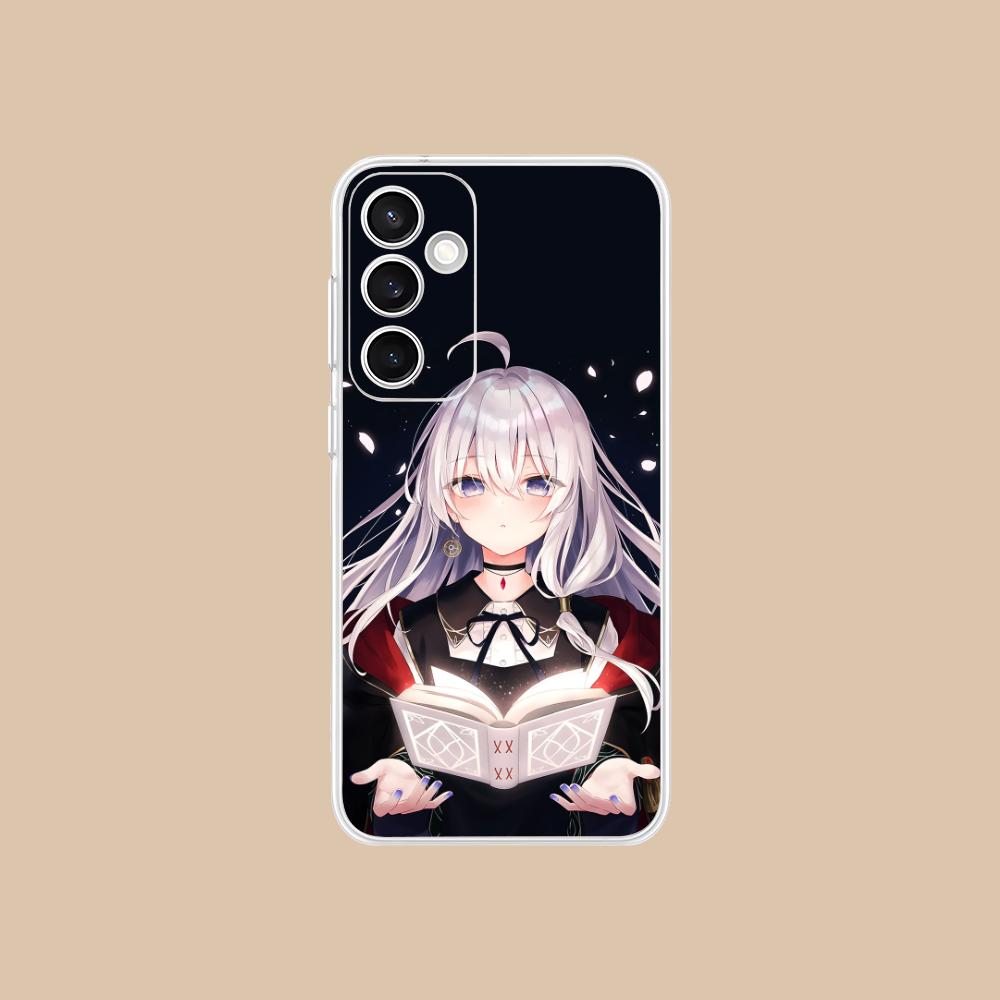 Wandering Witch Elaina Clear Mobile Phone Case for Samsung Galaxy S25 S24 S23 S22 S21Plus FE Ultra Colorful Cover