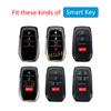Black Transparent Key Fob Case Cover For Toyota Corolla Cross Sienna Venza Harrier Hilux Tundra Mirai Land Cruiser
