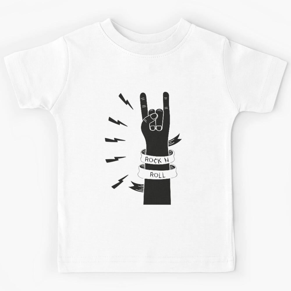 Rock n Roll Hand Design Kids T-Shirt 170