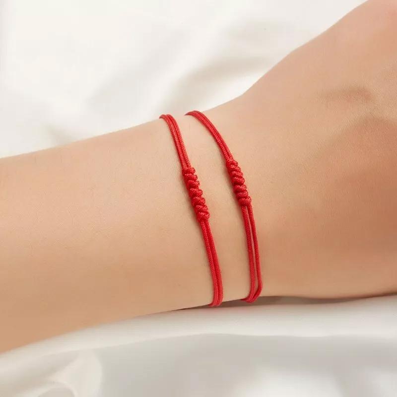 Handmade 7 Knot Lucky Red String Rope Red Braided Bracelet Bangle Amulet Chain Briad Women Men Party Jewelry Gift