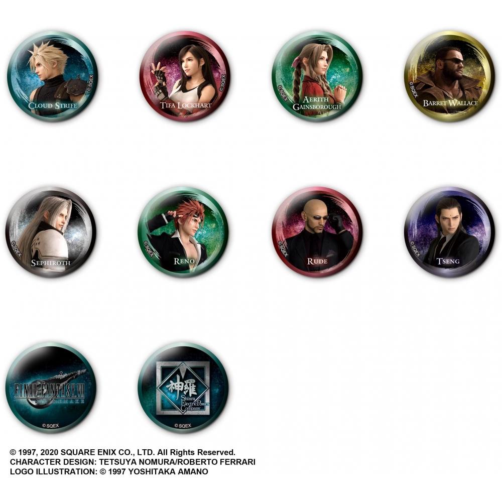 Final Fantasy VII Final Fantasy VII Remake  Can Badge Collection 1Box 10pcs