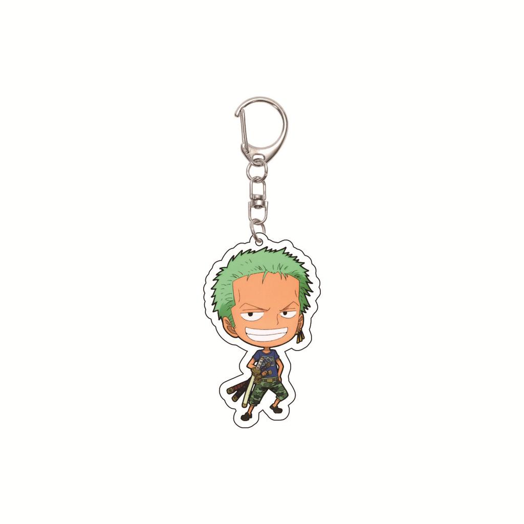 Anime One Piece keychain/clip with Chopper and Zoro Acrylic Keychain, Cartoon Acrylic Keychain Gift, Luffy Bag Keychain