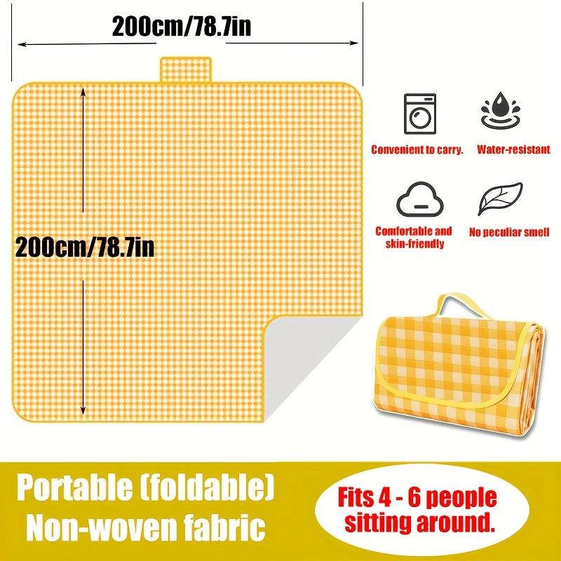 200*200cm Portable Camping Mat with Carry Bag Waterproof Thicken Picnic Mat Blanket Washable for Hiking Beach Travel Outdoor Par