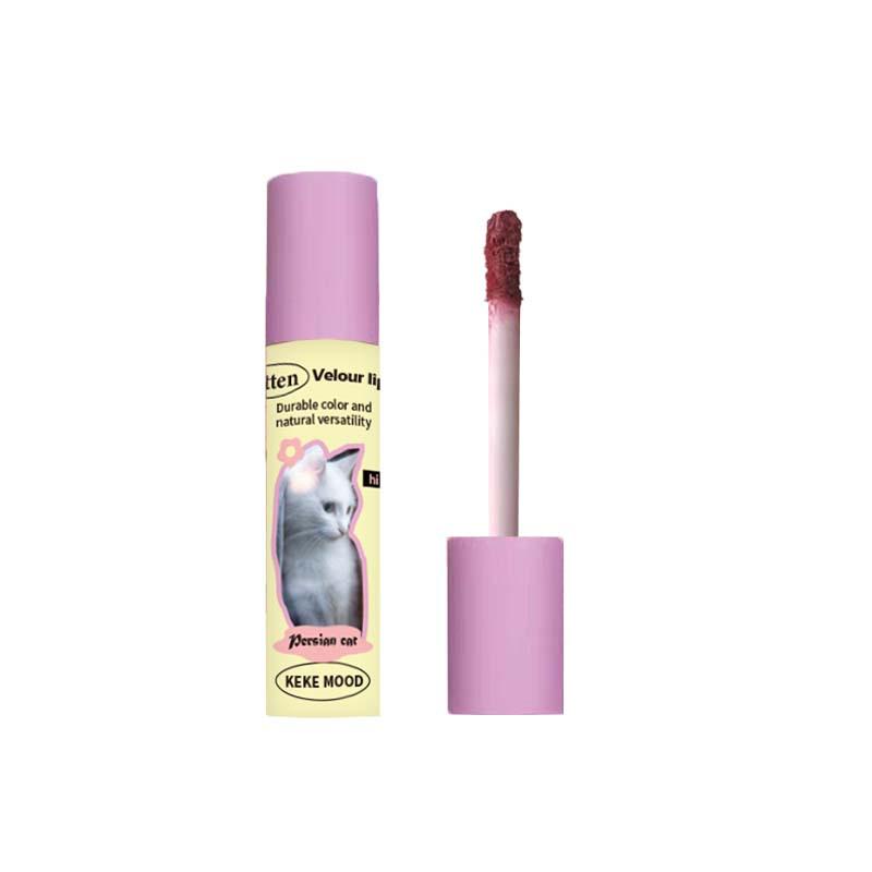 Kekemood Kate Land Meow Meow Matte Velvet Lip Cream - Non-Fading, Non-Stick Cup Lip Glaze