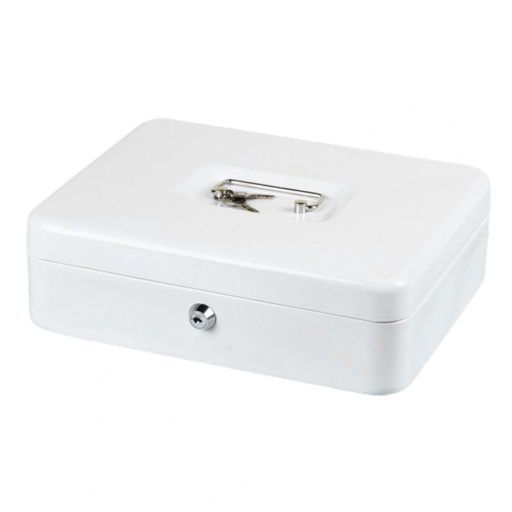 Mini Metal Money Box with Lock And 2 Keys Fireproof Cash Safe Box Anti-theft Secure Multi Compartments Storage Case Orgnizer