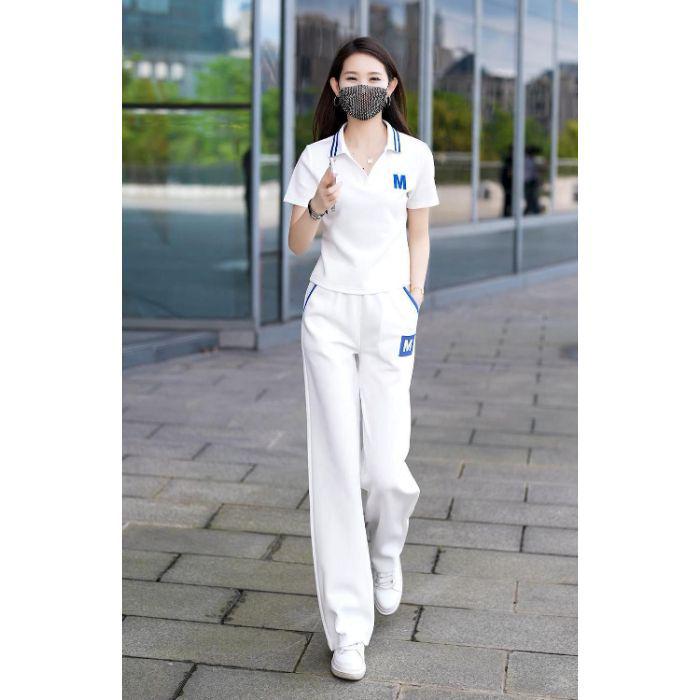 Women's Summer 2025 Fashion: Short Sleeve Top & Wide Leg Pants Set