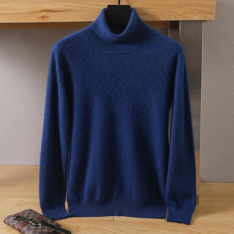 Podzimní Zimní Kašmírový Rolák Pánský S Dlouhým Rukávem Ležérní Norkový Kašmírový Svetr Pletený Svetrový Top