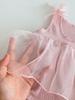 Summer Baby Romper: Pink Mesh Princess Dress with Sweet Bow for Newborn Girls
