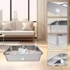 Stainless Steel Cat Litter Box, High Sided, Non-Stick, Splash-Proof, Easy Clean, 17.7' x 13.7'
