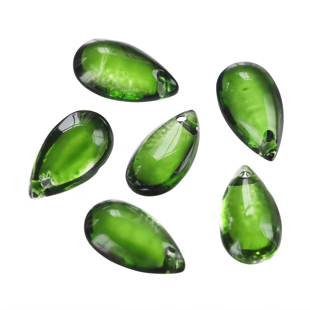 

8x14мм Прозрачные Цветные Стеклянные Подвески-Капли для DIY Заколок, Серег и Браслетов 10 pcs/pack, approx. 7.5g