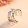 Copper Simple Luxury 5A Zircon Classics Rings For Women Cassic Wedding Engagement Wedding Bands Fine Jewelry Gift